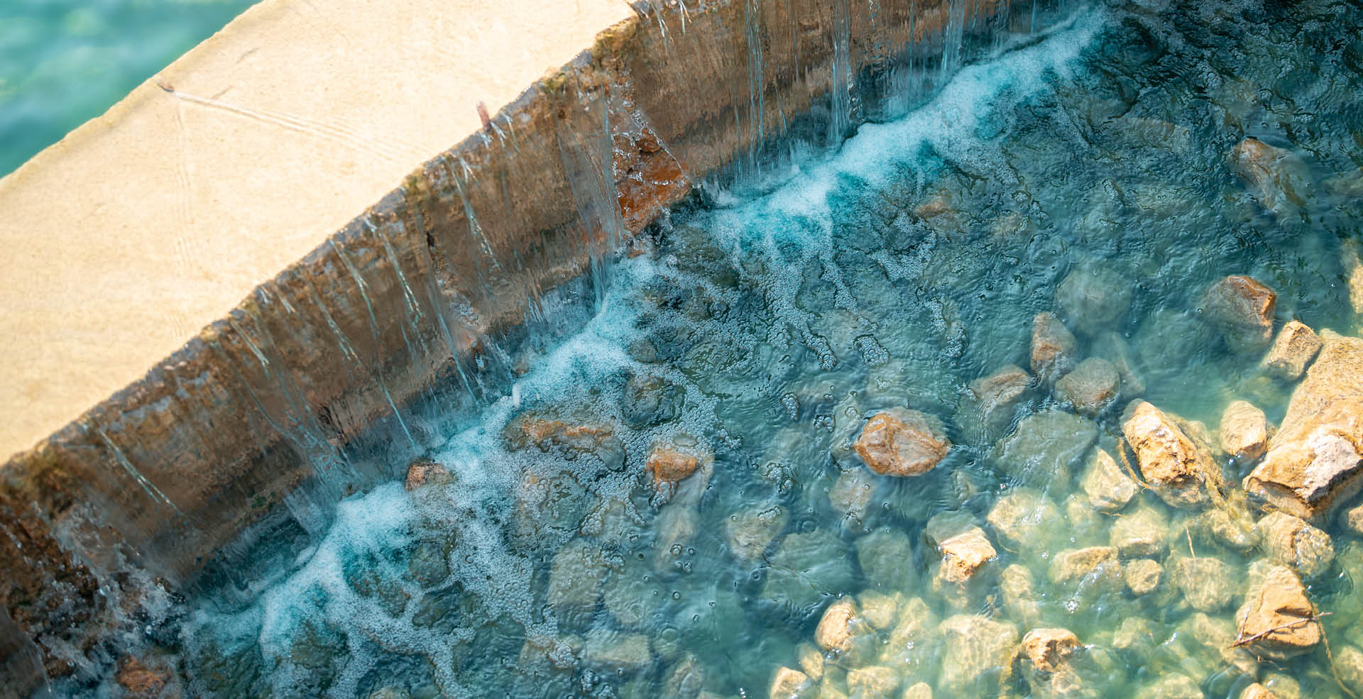 Close-up of a water feature