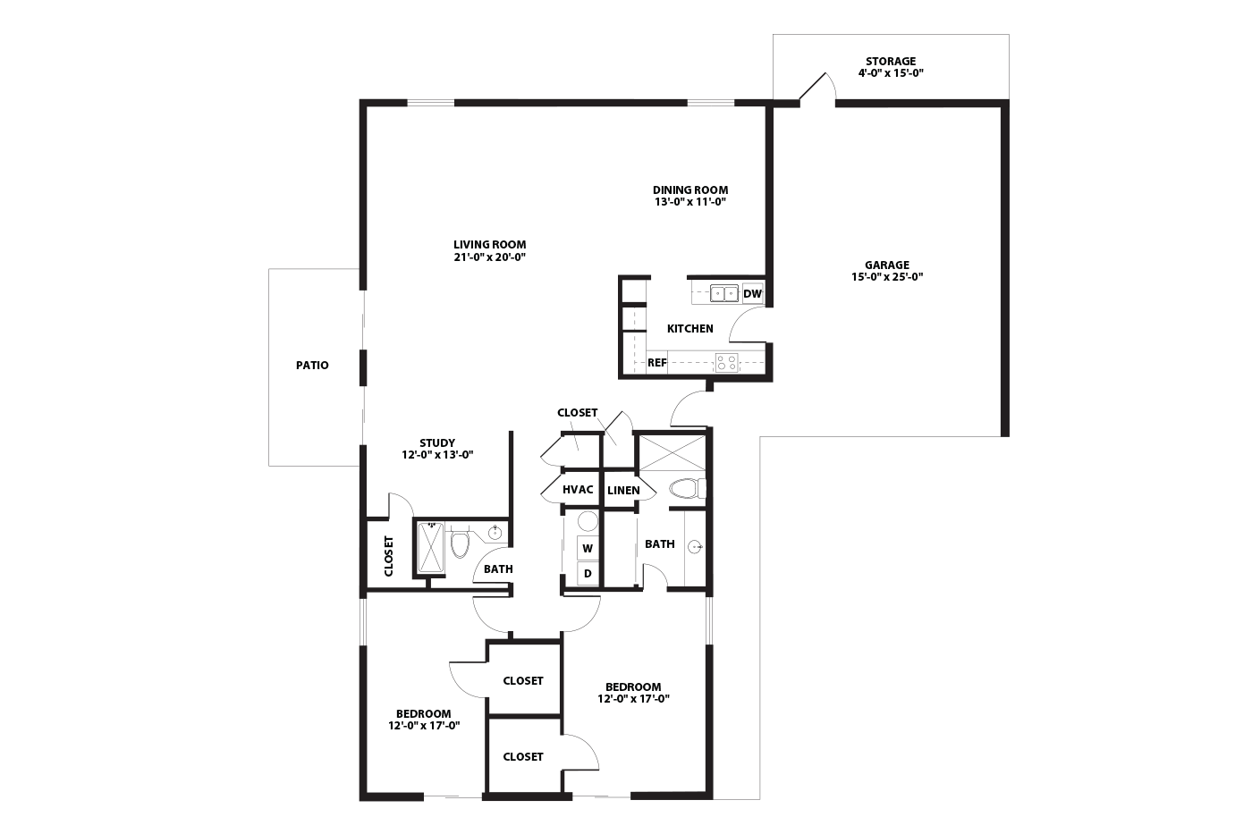 Custom Home Example Floor Plan