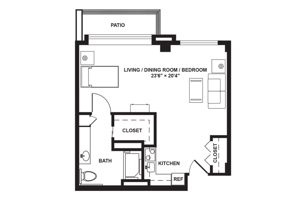 Joyce Hall Studio B Floor Plan