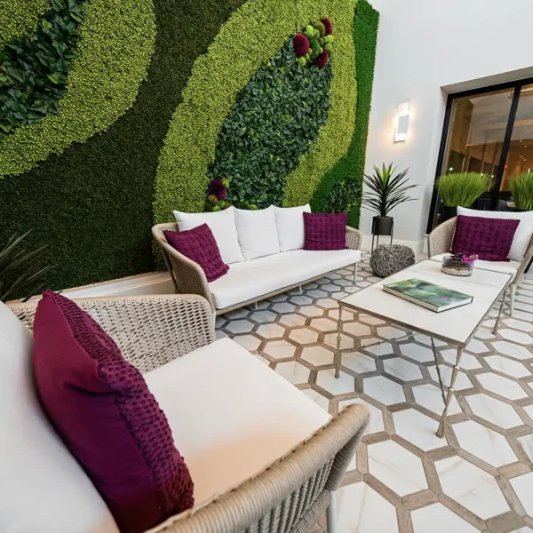 A seating area in the Solarium at Presbyterian Village North