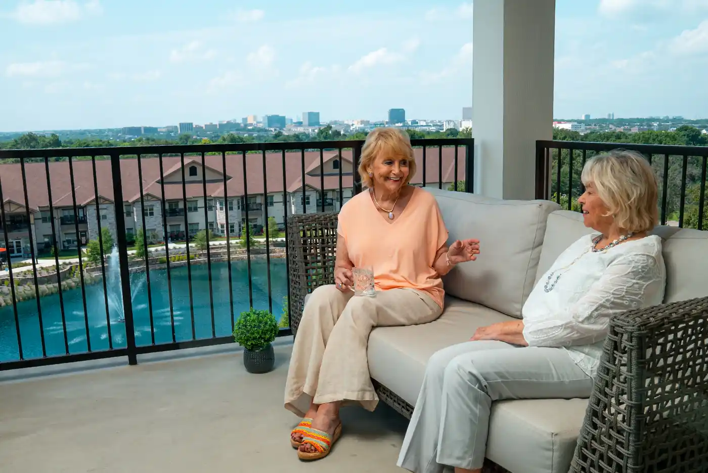 PVN residents enjoying time on the balcony