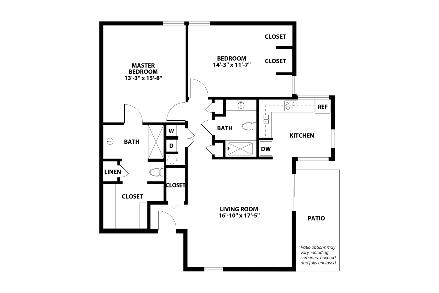 2 Bedroom Patio Home