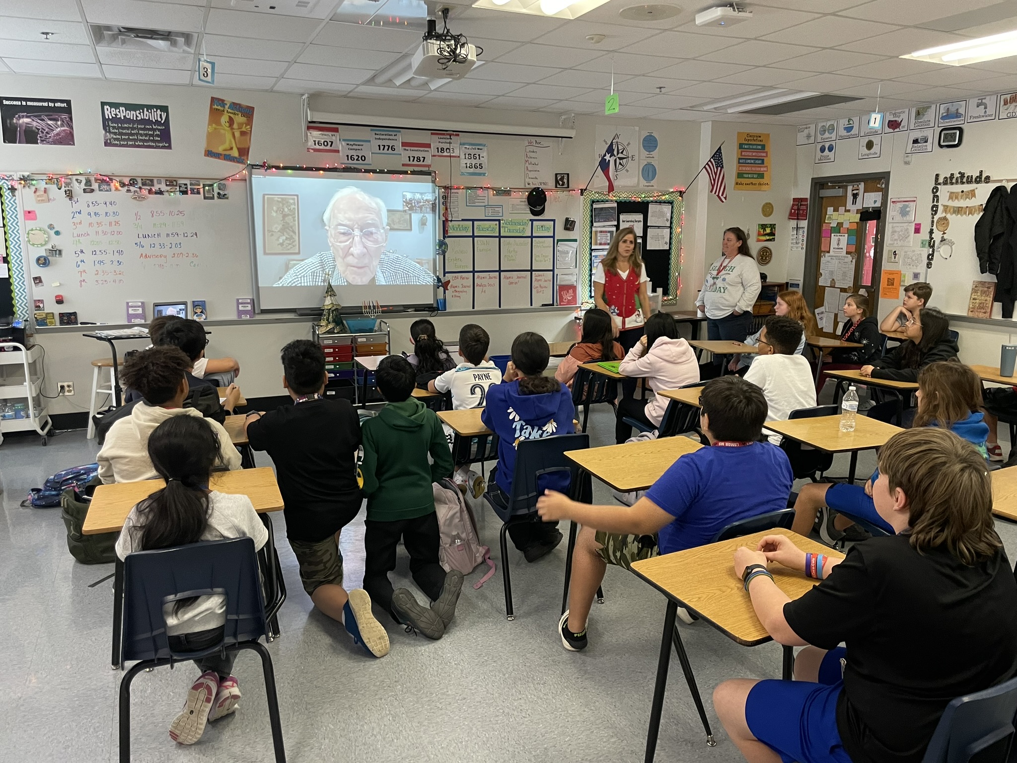 A Living History Lesson: Lamar Middle School Students Connect with WWII Veteran