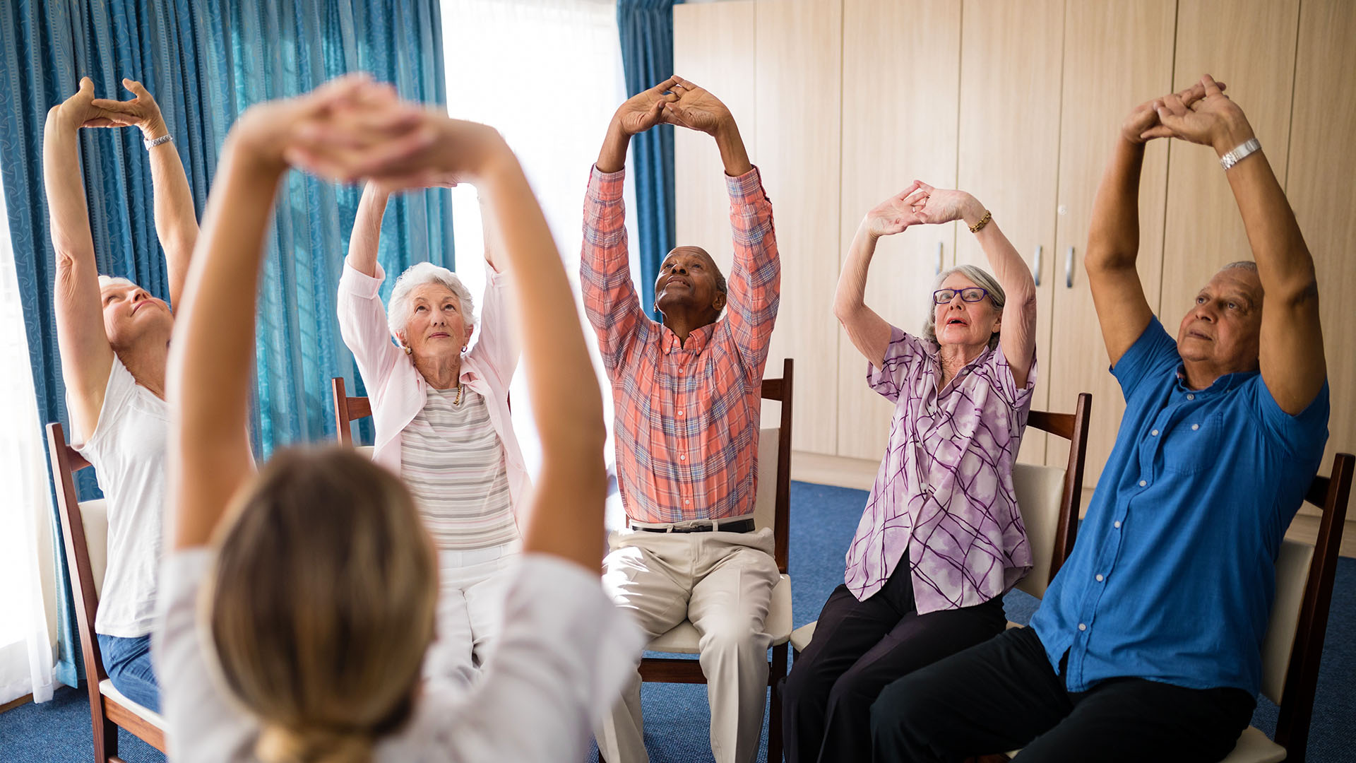 Seniors exercising