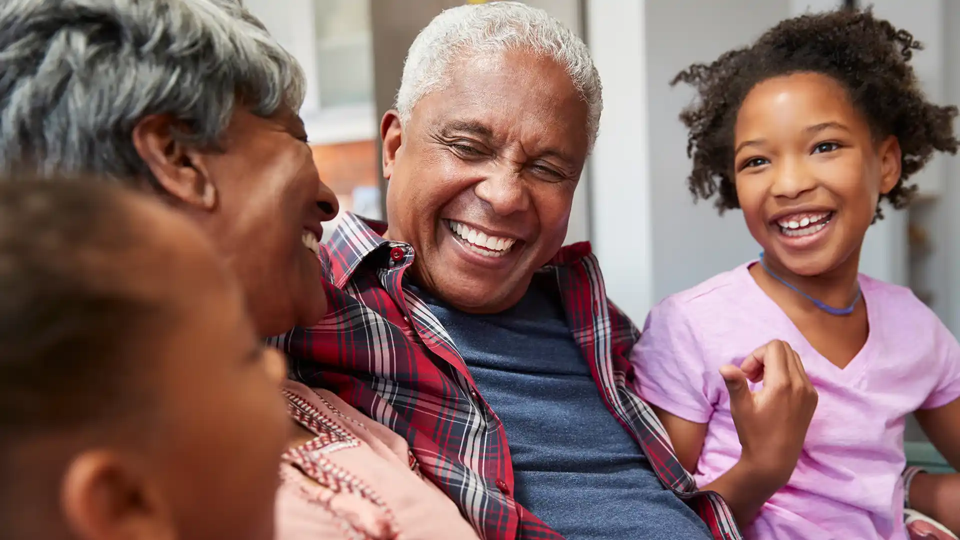 Grandparents having fun with their grandchildren