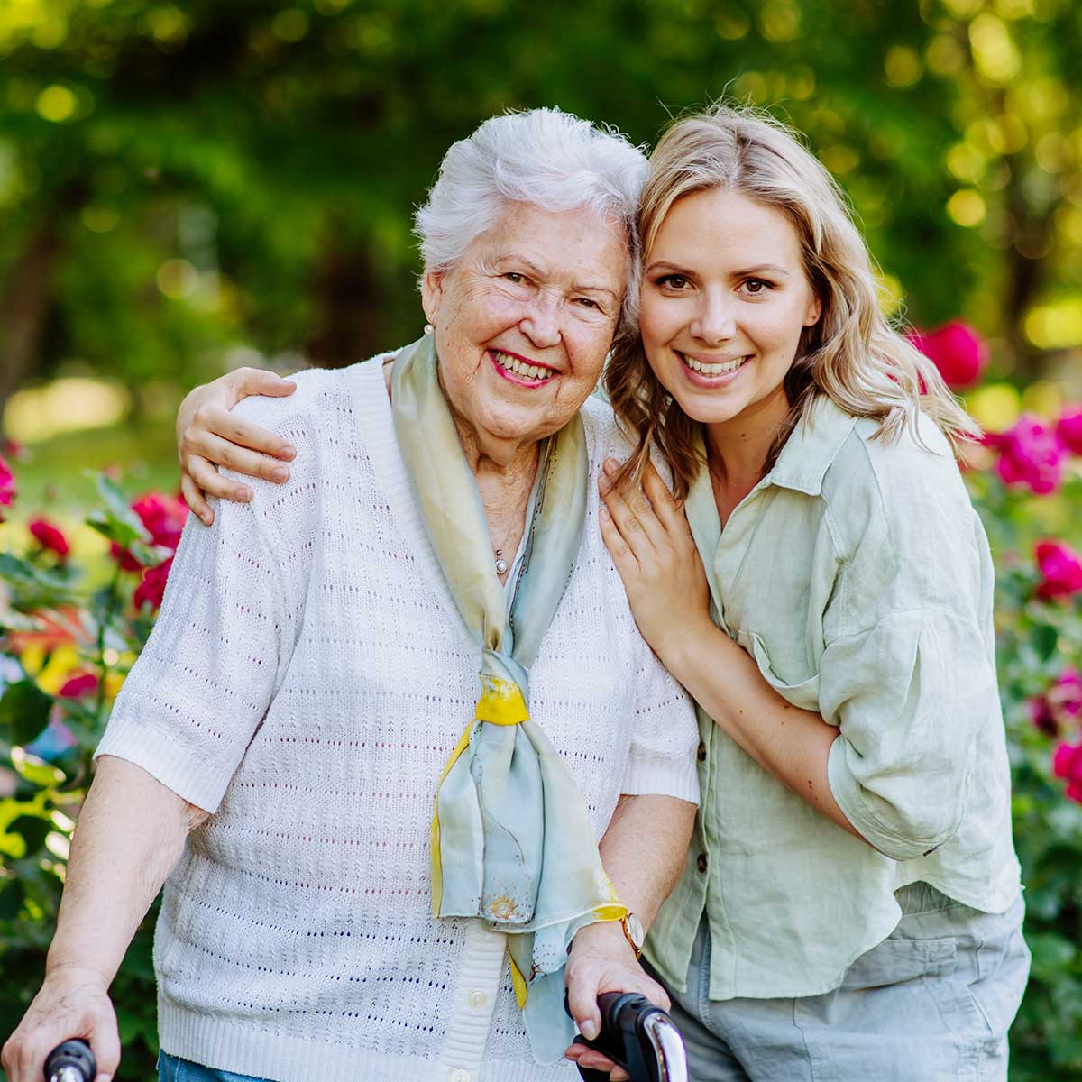 Mother and adult daughter