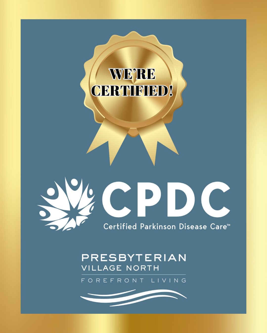 Presbyterian Village North Achieves Certified Parkinson Disease Care Community Status