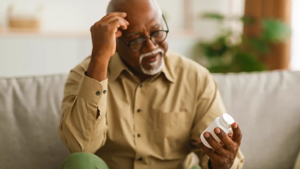 Senior with medication